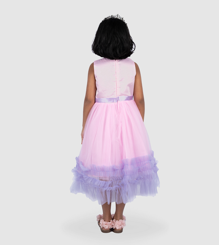 Pleated Sleeveless Party Dress