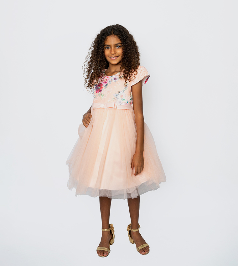 fitted lace wedding dress Here to Party Tulle Mini Dress, Pinki Medium main image 0