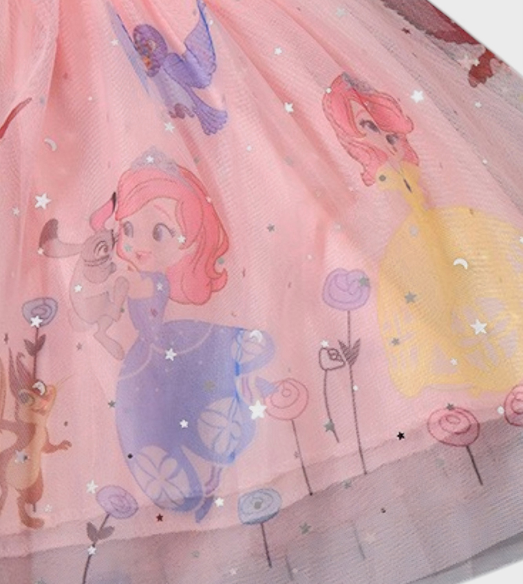 Elsa Printed Tulle Fit and Flared Dress
