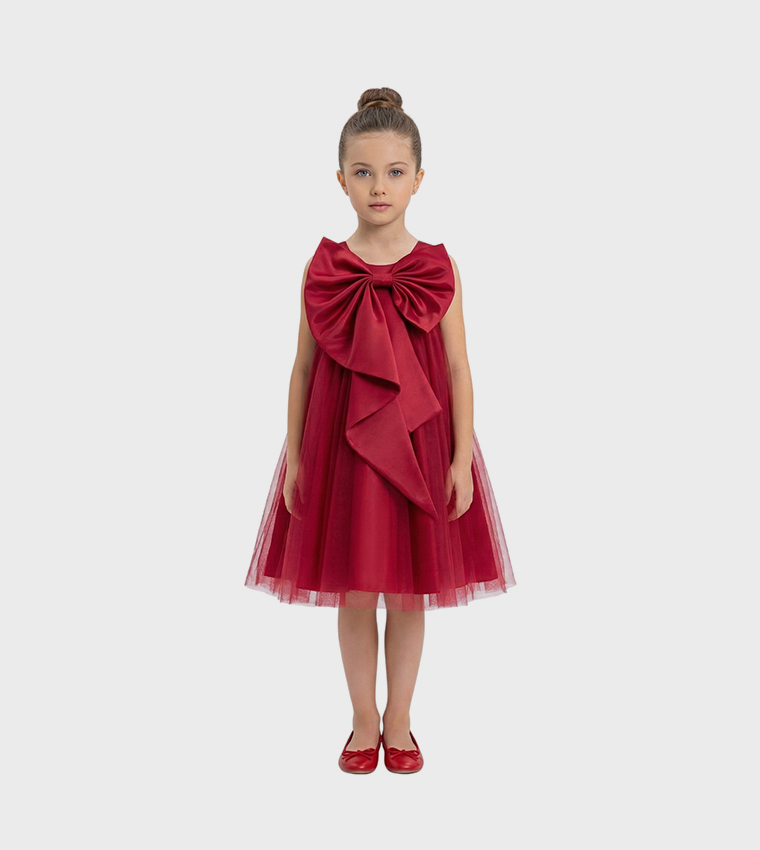 Big Bow Front Party Dress