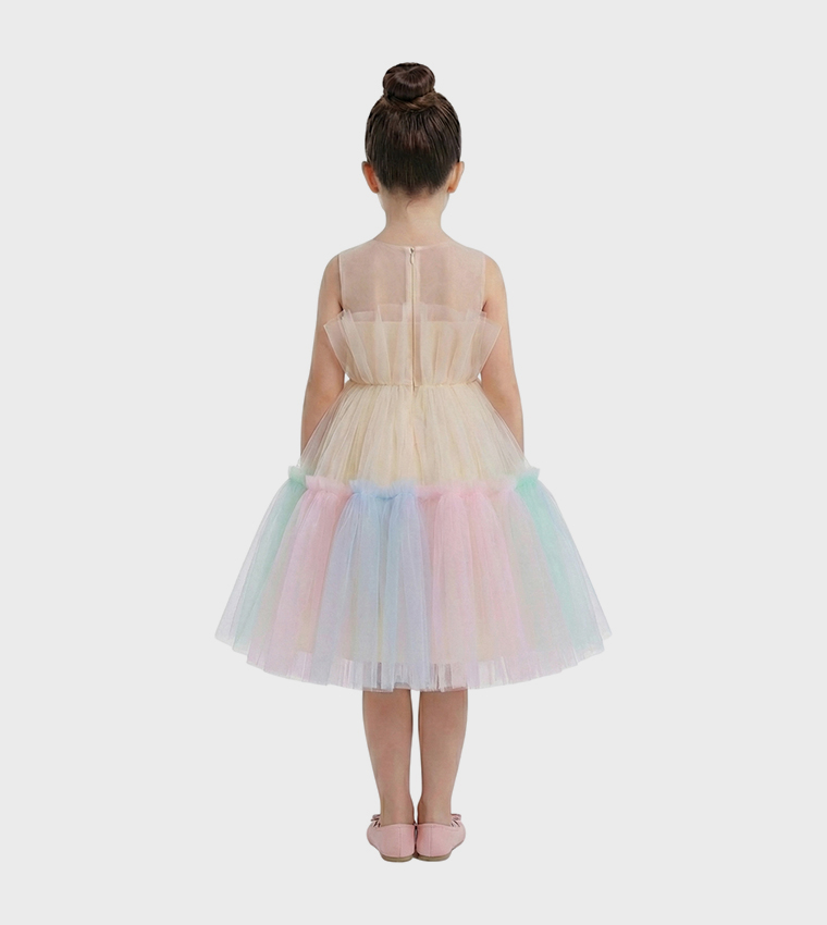 Toddler Girl's Ruffled Tulle Dress