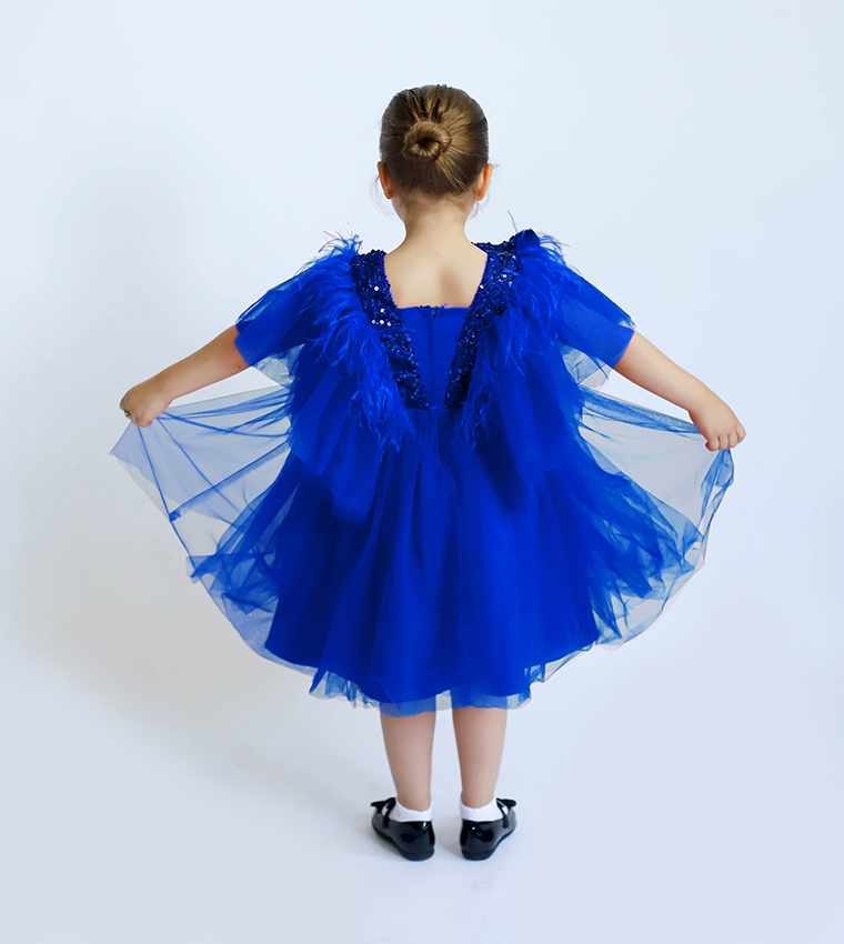 Sequined Dragonfly Tulle Dress