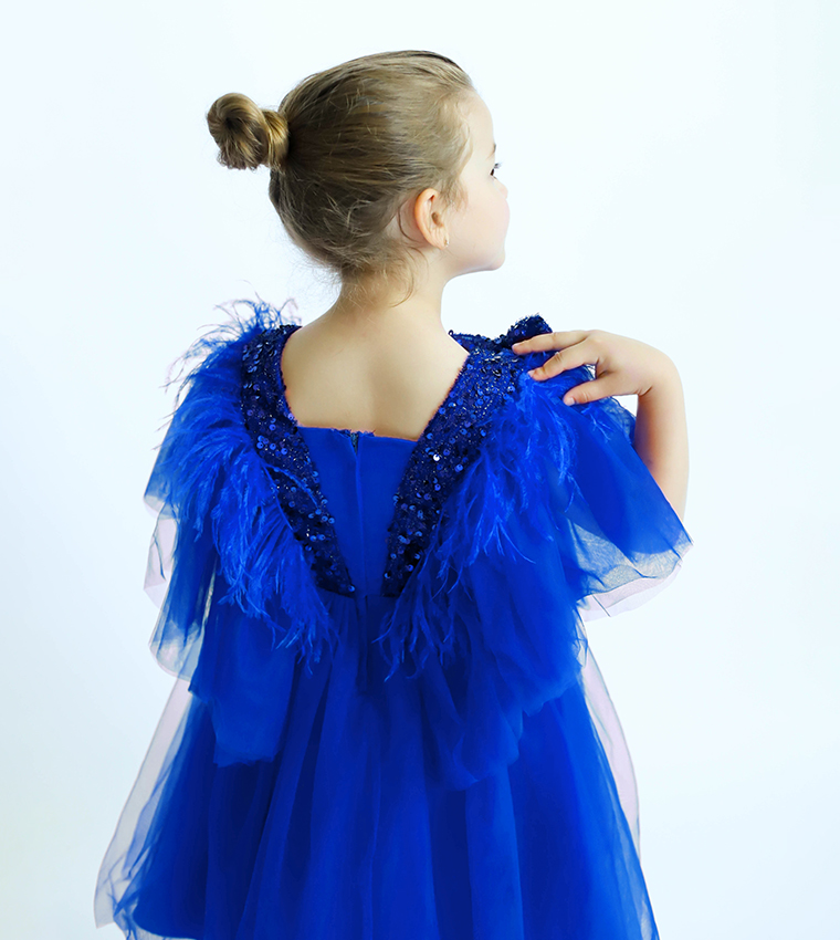 Sequined Dragonfly Tulle Dress