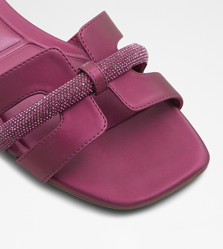 DEANDRA Embellished Open Toe Flat Sandals