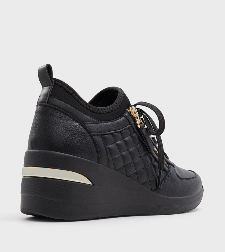 DEDEE Lace Up Wedge Sneakers