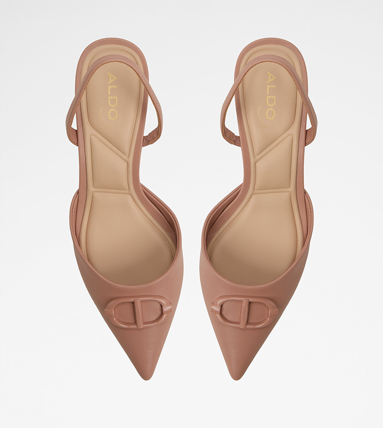 DELICATE Textured Slingback Mule Pumps