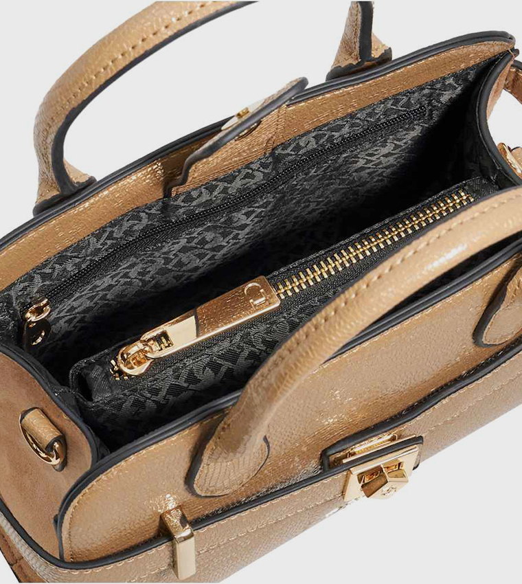 DELINEATE Textured Satchel Bag