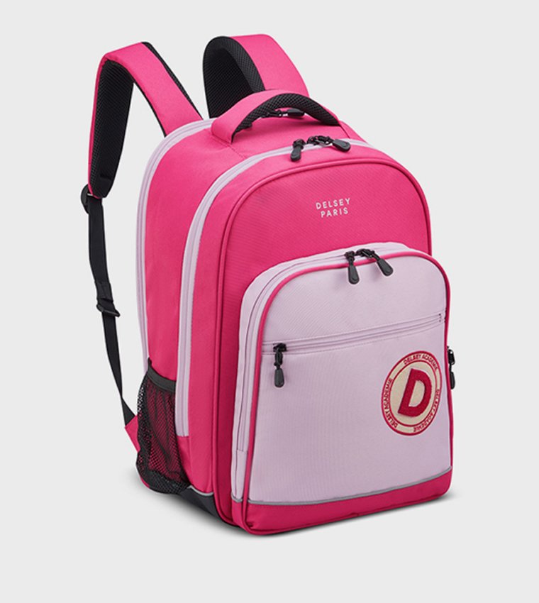 Logo Printed Zip Closure Backpack