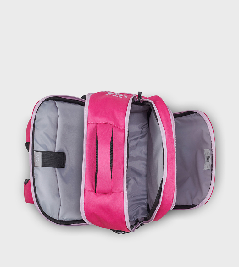 Logo Printed Zip Closure Backpack