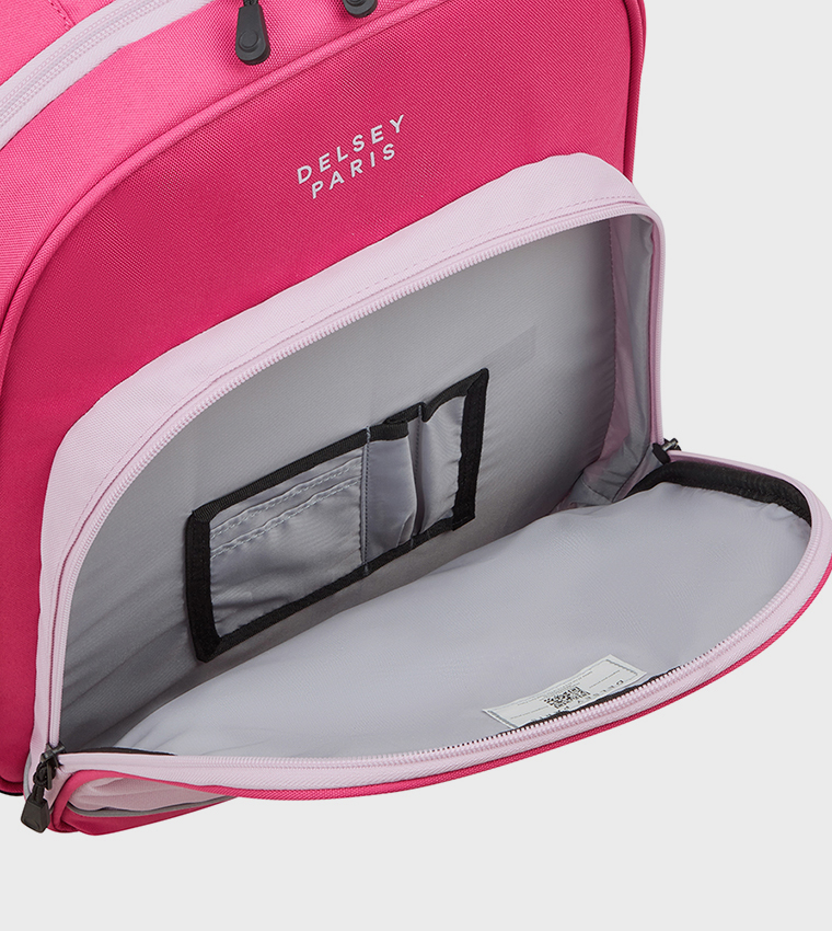 Logo Printed Zip Closure Backpack