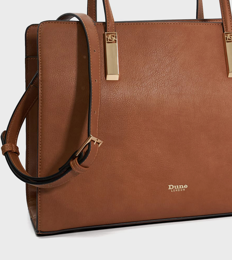 DENBEIGHS Textured Satchel Bag