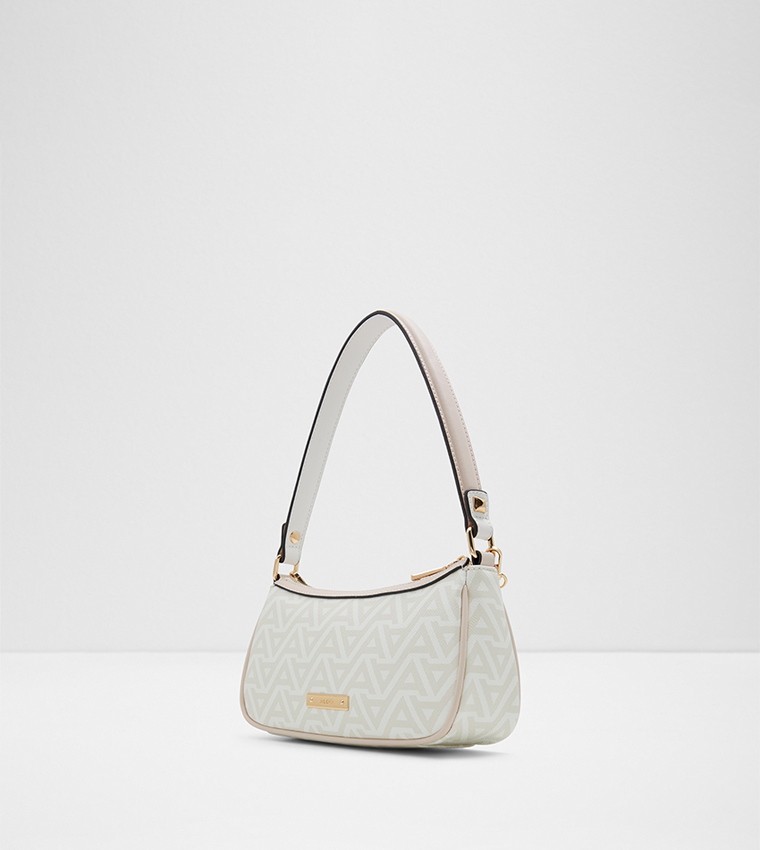 Dionne Chain Accent Zip Closure Shoulder Bag