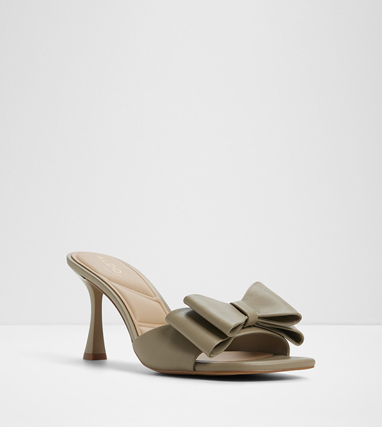 DISTINGUISHED Bow Detail Heeled Sandals