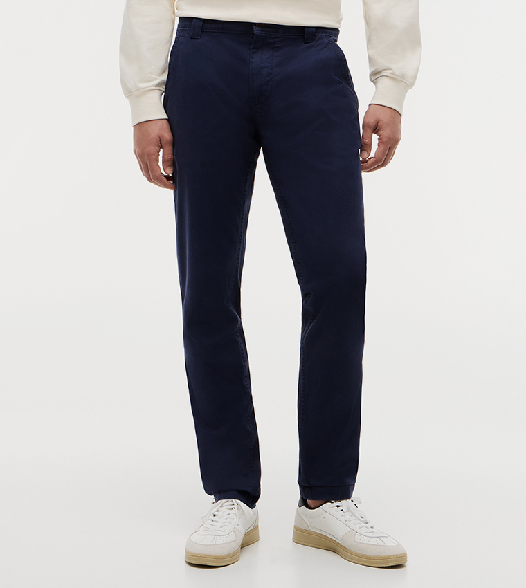 Solid Slim Fit Chinos