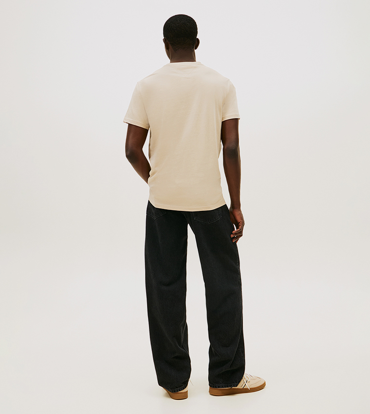 Flag Printed Slim Fit T-Shirt