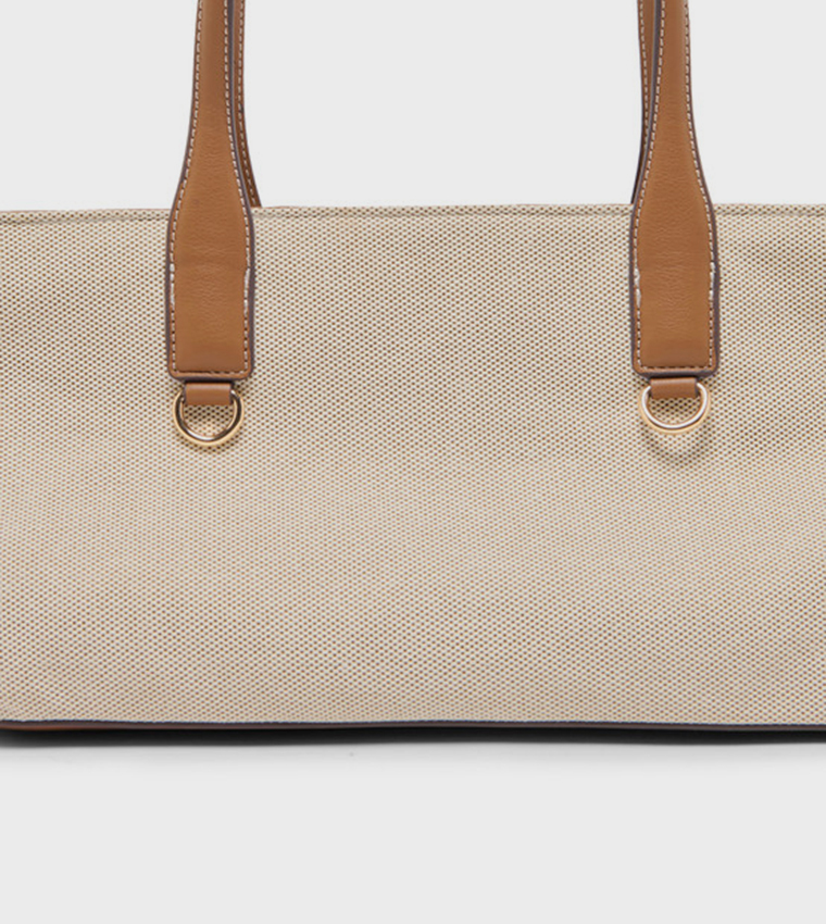 CLARINAC Textured Zip Shoulder Bag