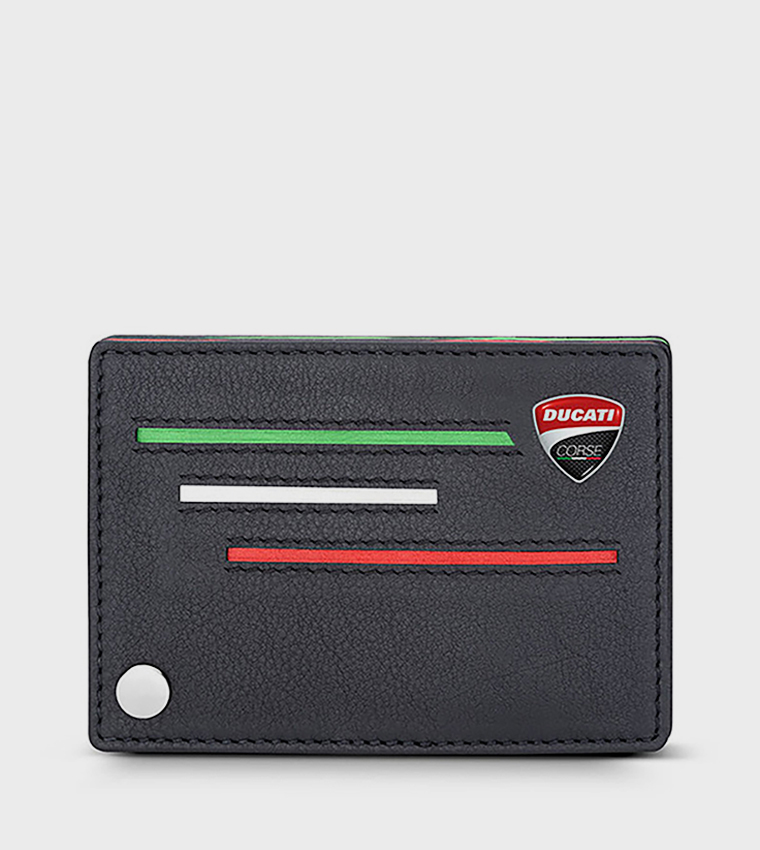SCUDETTO Textured Leather Cardholder