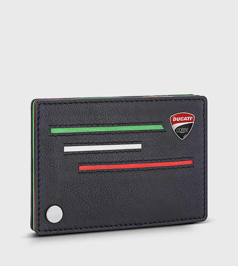 SCUDETTO Textured Leather Cardholder
