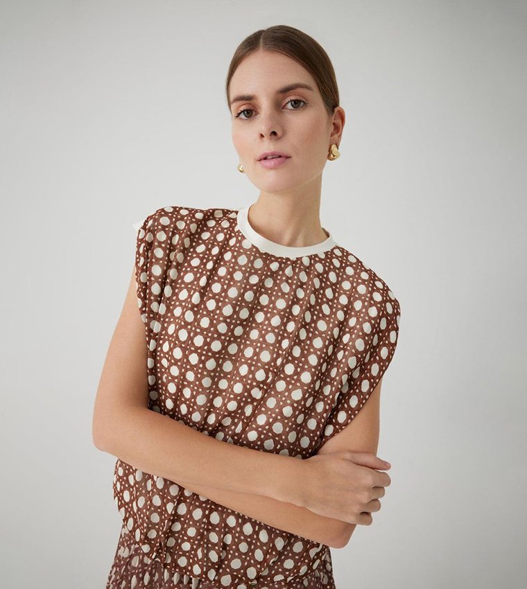إكسكويز  توبات كاجوال  - بني  Casual Tops
