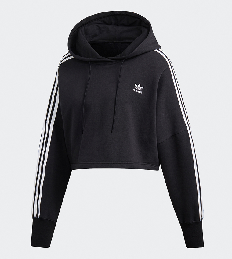 Logo Detail Cropped Hoodie
