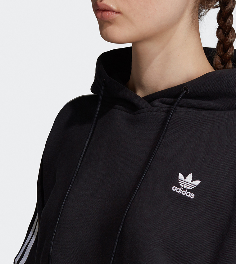 Logo Detail Cropped Hoodie