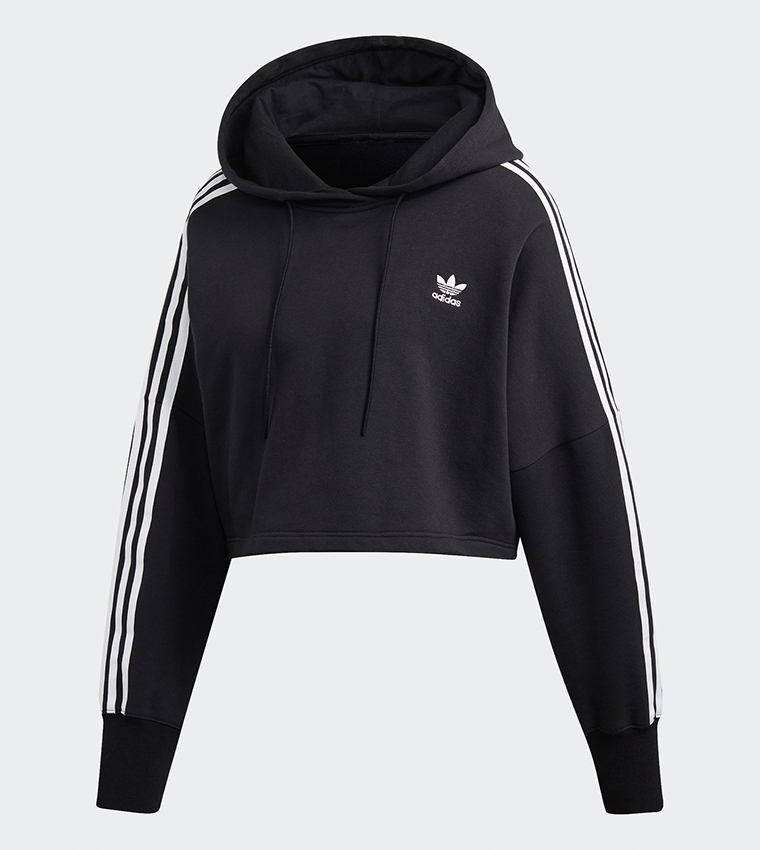 Logo Detail Cropped Hoodie