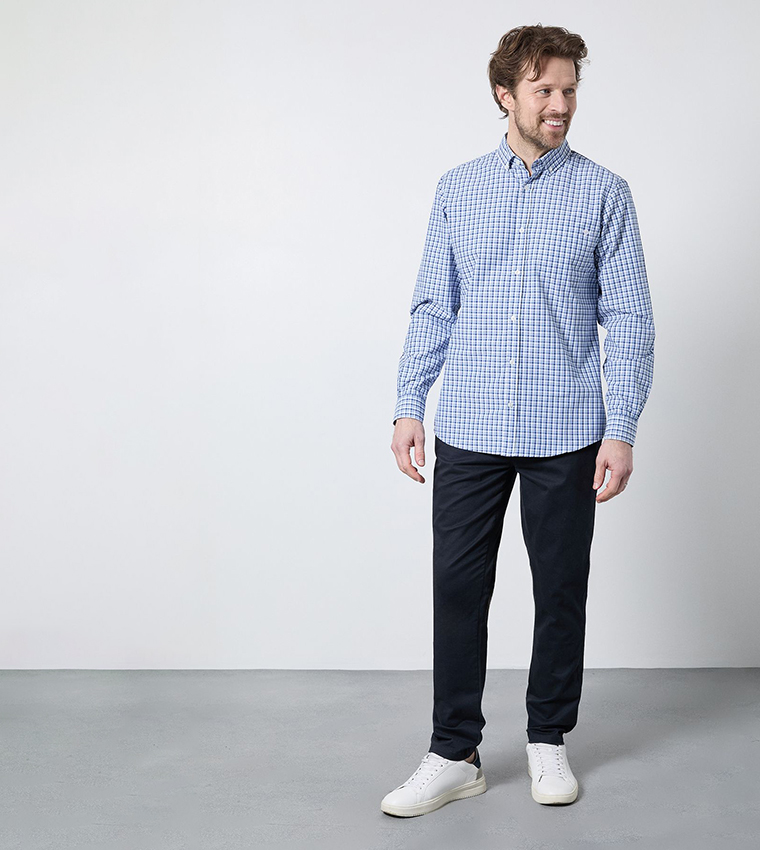 قميص كاجوال كاروهات كم طويل