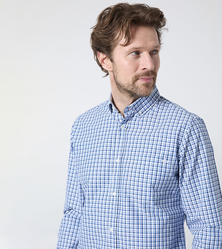 قميص كاجوال كاروهات كم طويل