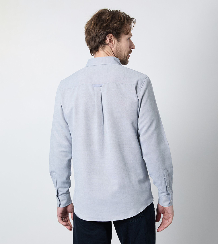 Textured Smart Long Sleeves Shirt