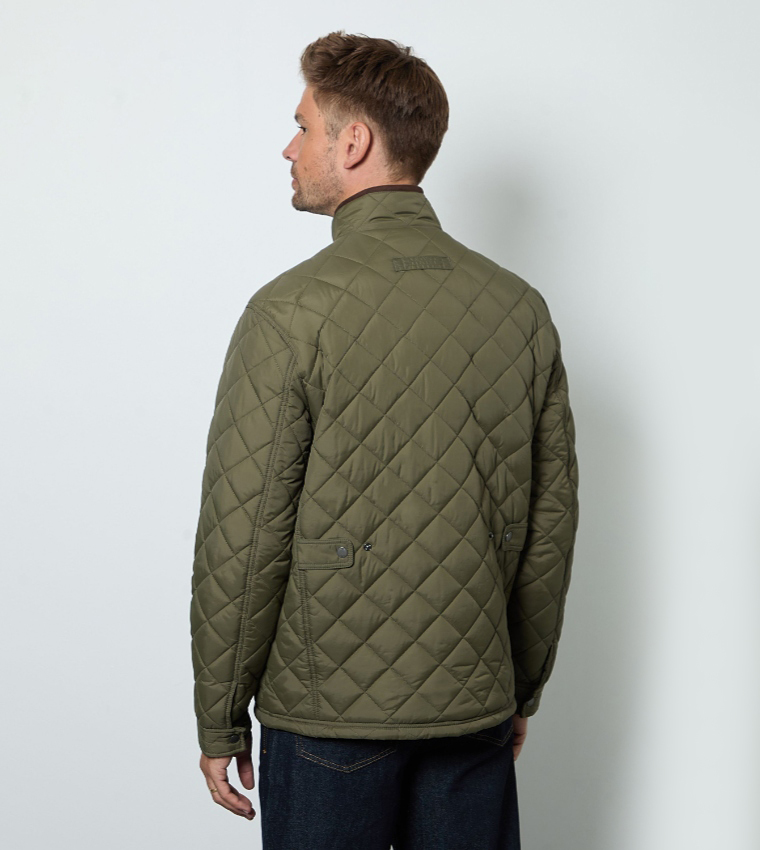 Diamond Quilted High Neck Jacket