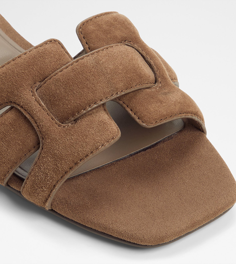 Aldo  Flat Sandals - Khaki Flat Sandals
