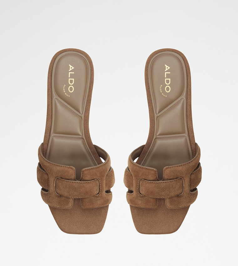 Aldo  Flat Sandals - Khaki Flat Sandals
