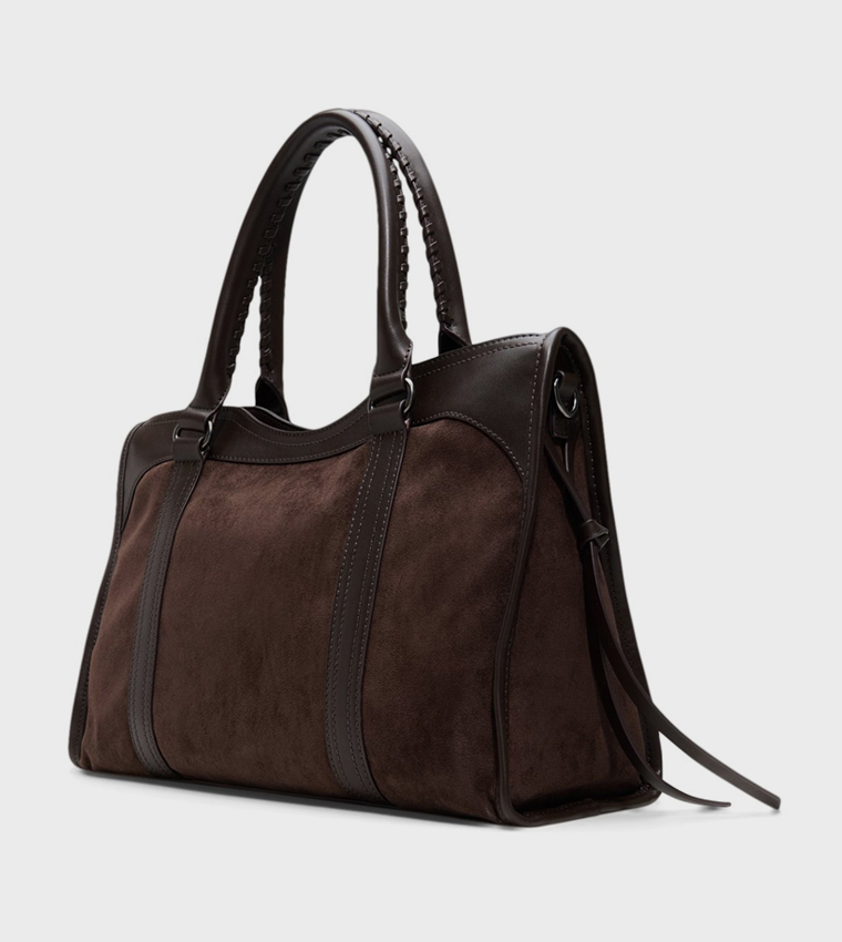 ELLIZA Solid Zip Tote Bag