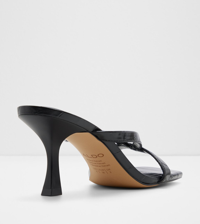 ENALEN Textured Open Toe Heeled Sandals