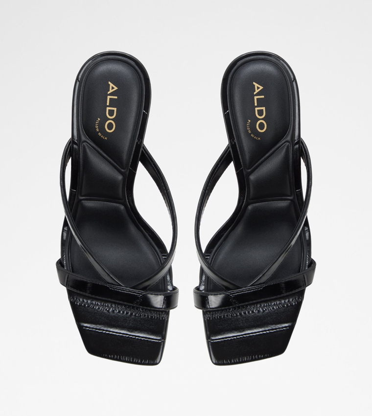 ENALEN Textured Open Toe Heeled Sandals