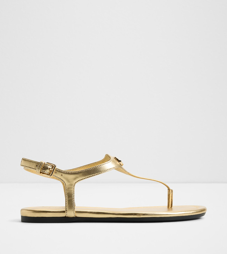 Aldo  Flat Sandals - Gold Flat Sandals