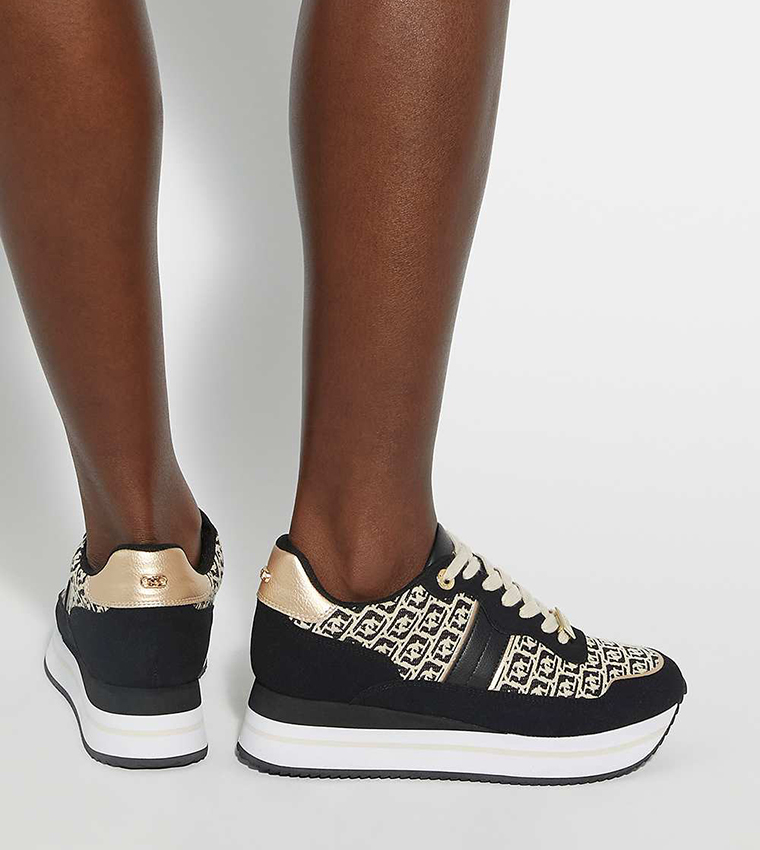 Buy Dune London ESCAPADE Lace Up Sneakers In Black | 6thstreet Qatar