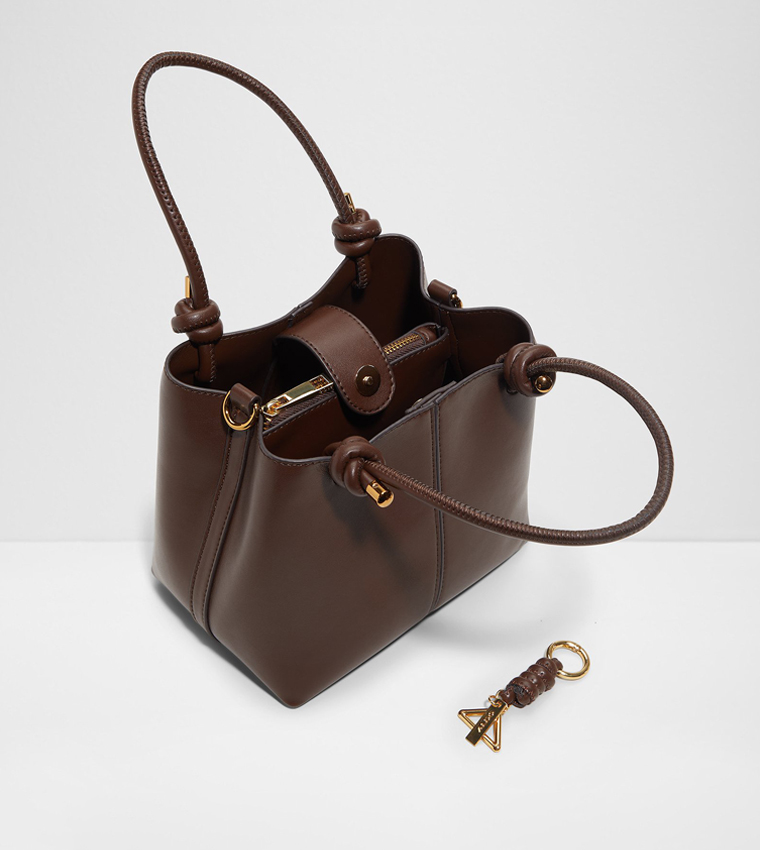 EVIELILY Logo Charm Satchel Bag