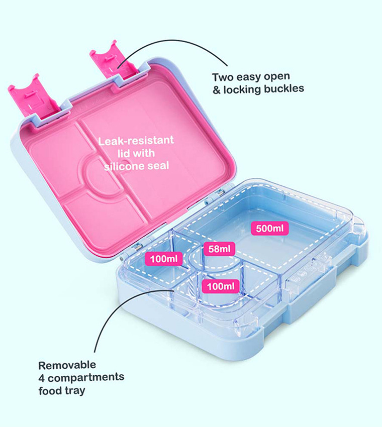 Eazy Kids  Lunch Boxes - Light Blue Lunch Box