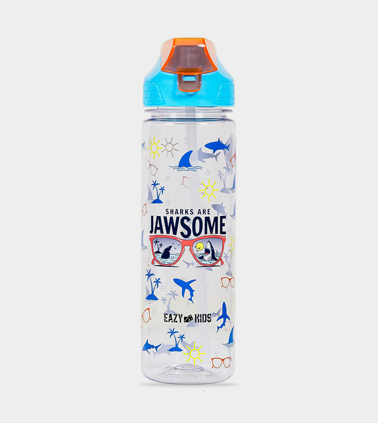 Jawsome Shark 2-In-1 Tritan Water Bottle, 650ml
