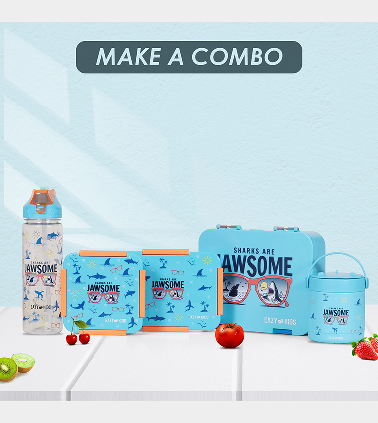 Jawsome Shark 2-In-1 Tritan Water Bottle, 650ml