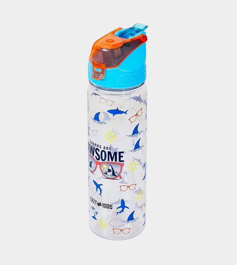Jawsome Shark 2-In-1 Tritan Water Bottle, 650ml