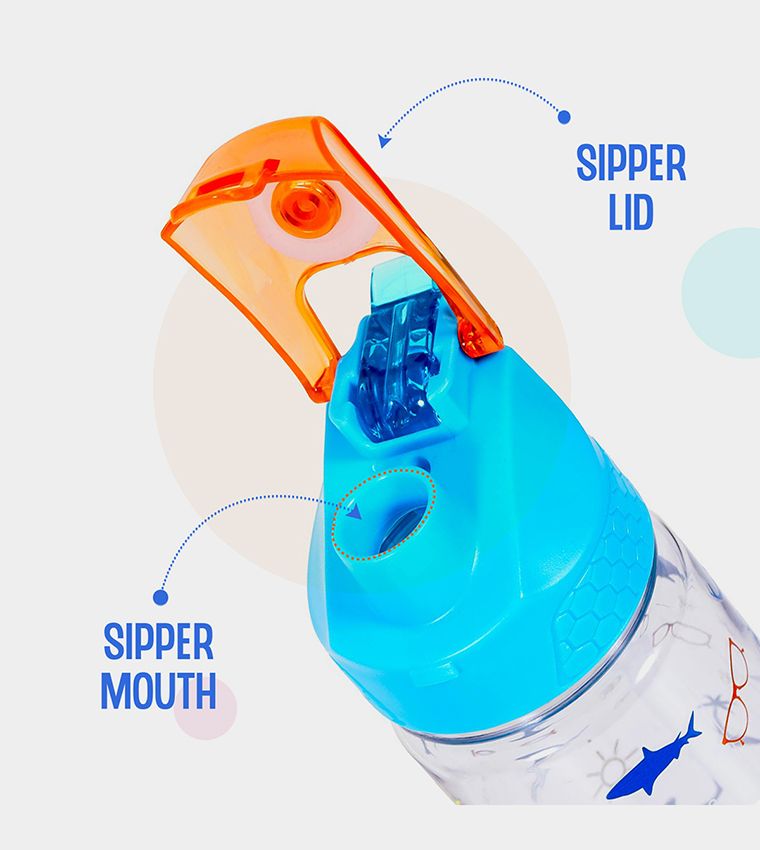 Jawsome Shark 2-In-1 Tritan Water Bottle, 650ml