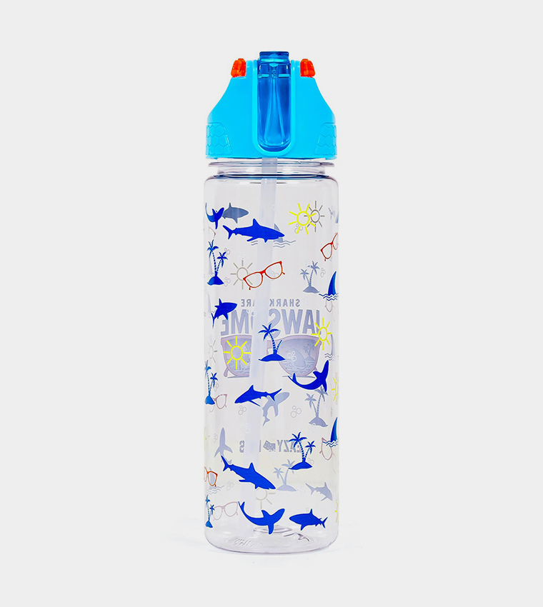 Jawsome Shark 2-In-1 Tritan Water Bottle, 650ml