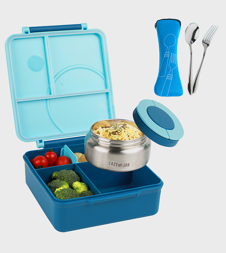 Jumbo Bento Lunch Box with Bowl, Spoon and Fork