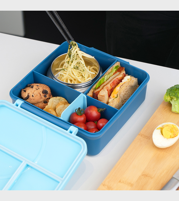 Jumbo Bento Lunch Box with Bowl, Spoon and Fork