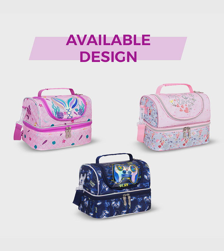 Mermaid Themed Dual Compartment Lunch Bag