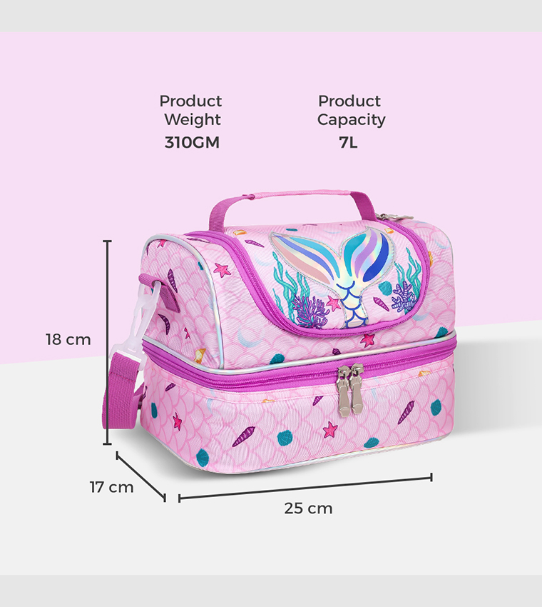 Mermaid Themed Dual Compartment Lunch Bag