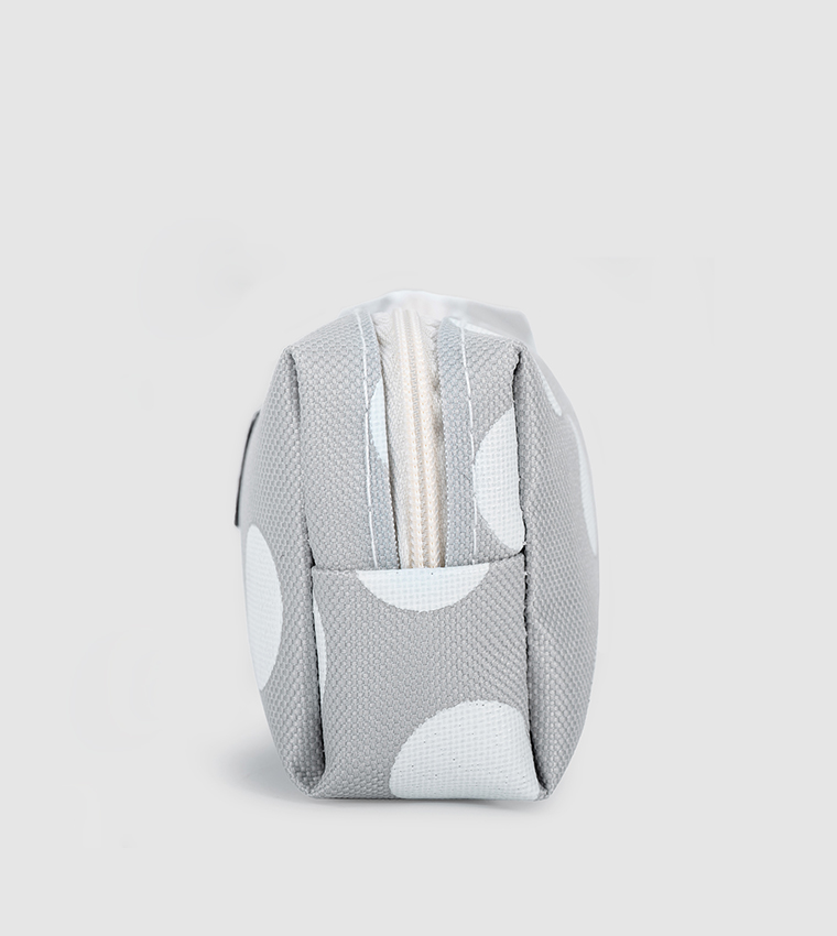 Pencil Pouch Polka white