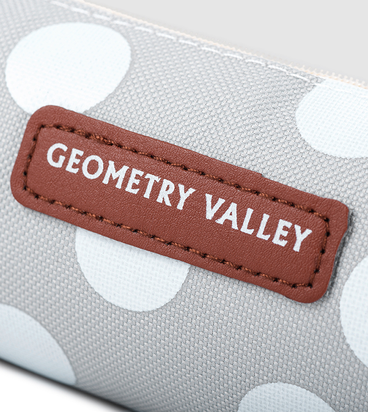 Pencil Pouch Polka white